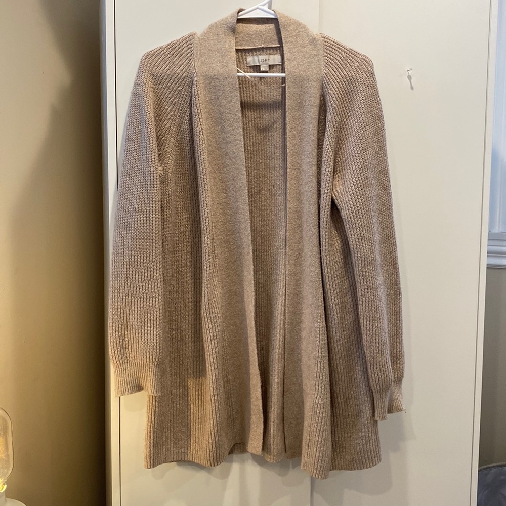 Women’s Loft Tan Cardigan Size M